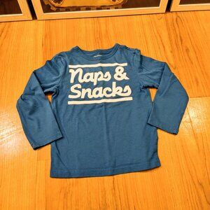 NEW Boys 2T The Children's Place Toddler Naps & Snack Long Sleeve T-Shirt